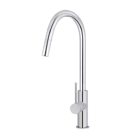 Meir Round Piccola Pull Out Kitchen Mixer Tap - Polished Chrome-blue-leaf-bathware