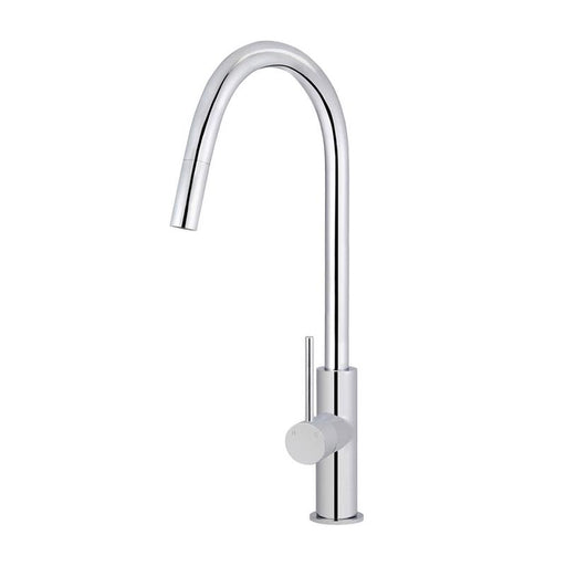 Meir Round Piccola Pull Out Kitchen Mixer Tap - Polished Chrome-blue-leaf-bathware