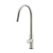 Meir Round Pinless Piccola Pull Out Kitchen Mixer Tap - PVD Brushed Nickel-blue-leaf-bathware