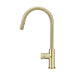 Meir Round Pinless Piccola Pull Out Kitchen Mixer Tap - PVD Tiger Bronze-blue-leaf-bathware