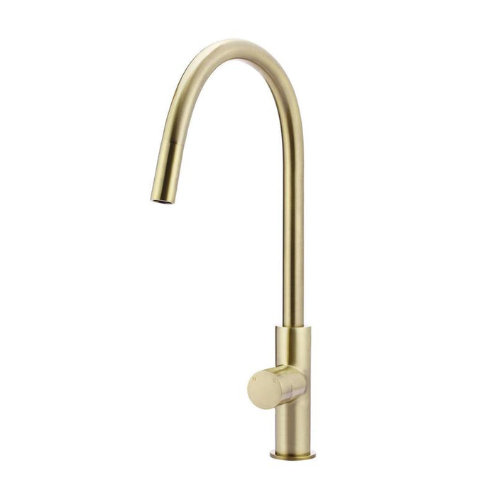 Meir Round Pinless Piccola Pull Out Kitchen Mixer Tap - PVD Tiger Bronze-blue-leaf-bathware