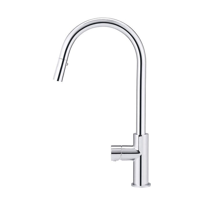 Meir Round Pinless Piccola Pull Out Kitchen Mixer Tap - Polished Chrome-blue-leaf-bathware