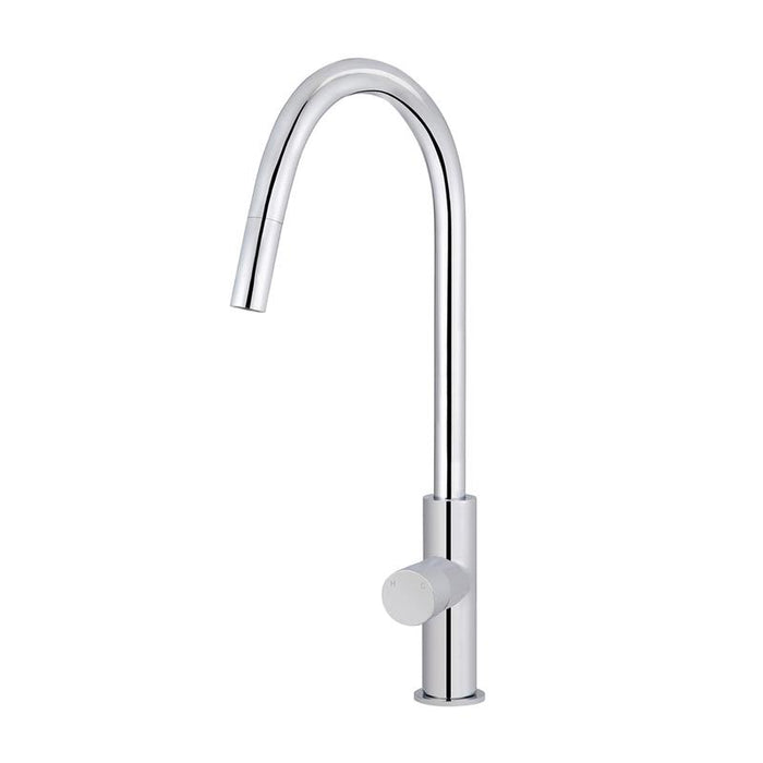 Meir Round Pinless Piccola Pull Out Kitchen Mixer Tap - Polished Chrome-blue-leaf-bathware