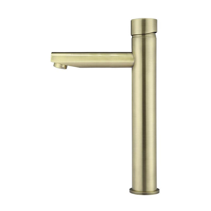 Meir Round Pinless Tall Basin Mixer - PVD Tiger Bronze-blue-leaf-bathware