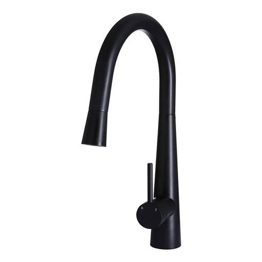 Meir Round Pull Out Kitchen Mixer Tap - Matte Black-MK07-blue-leaf-bathware