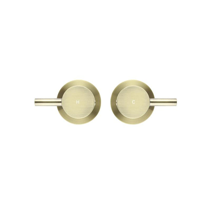 Meir Round Quarter Turn Wall Top Assemblies - PVD Tiger Bronze-blue-leaf-bathware