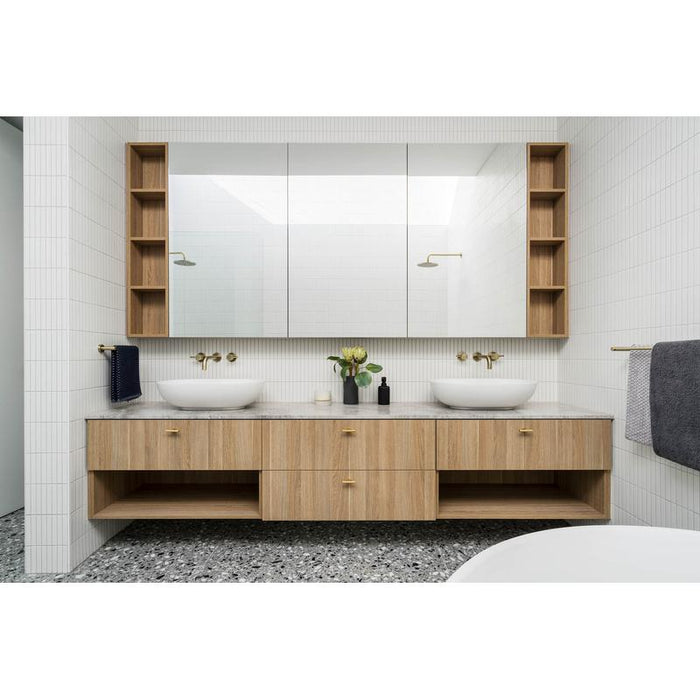 Meir Round Quarter Turn Wall Top Assemblies - PVD Tiger Bronze-blue-leaf-bathware