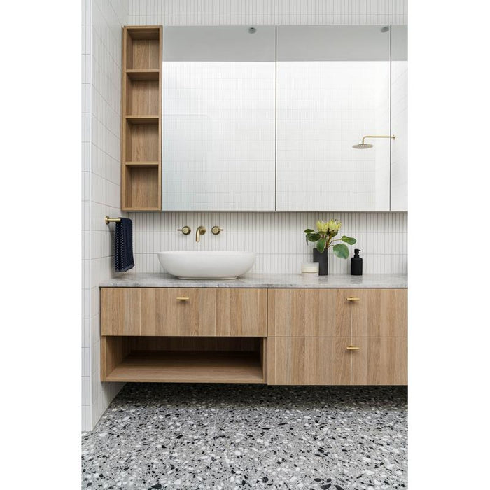 Meir Round Quarter Turn Wall Top Assemblies - PVD Tiger Bronze-blue-leaf-bathware