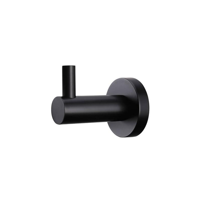 Meir Round Robe Hook - Matte Black-blue-leaf-bathware