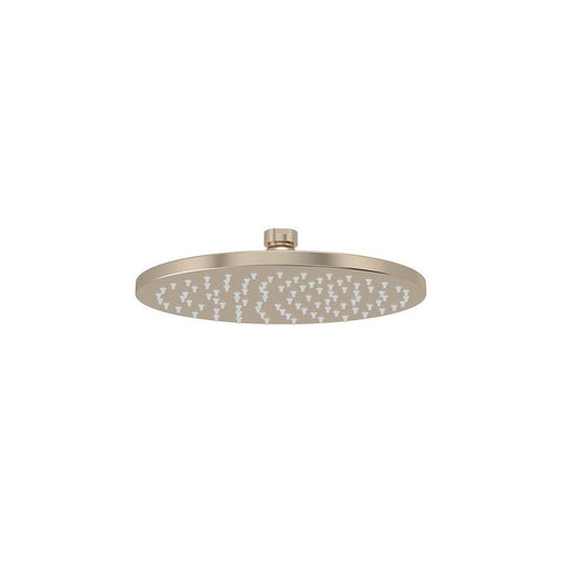 Meir Round Shower Rose 200mm - Champagne-blue-leaf-bathware