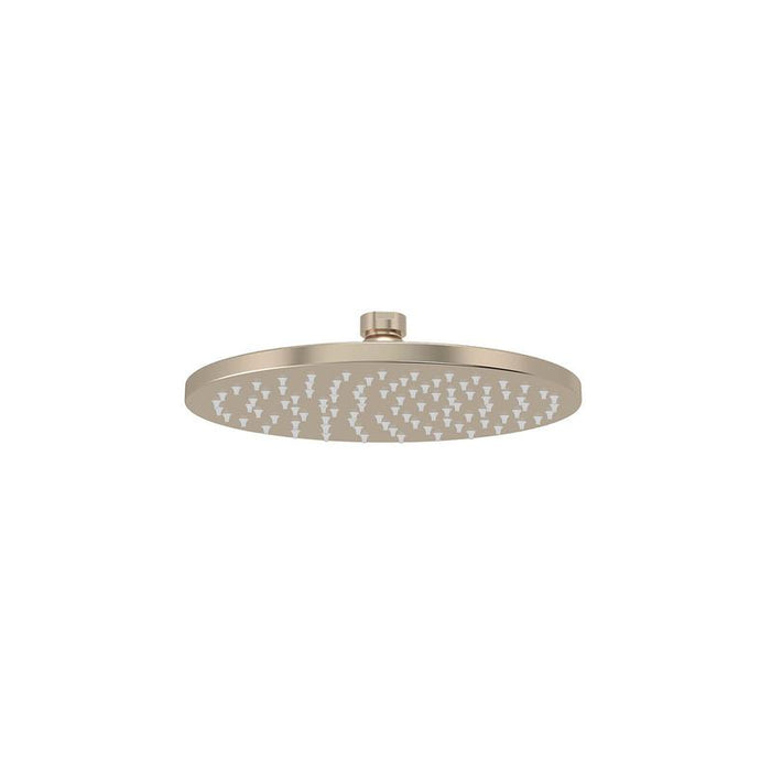 Meir Round Shower Rose 200mm - Champagne-blue-leaf-bathware