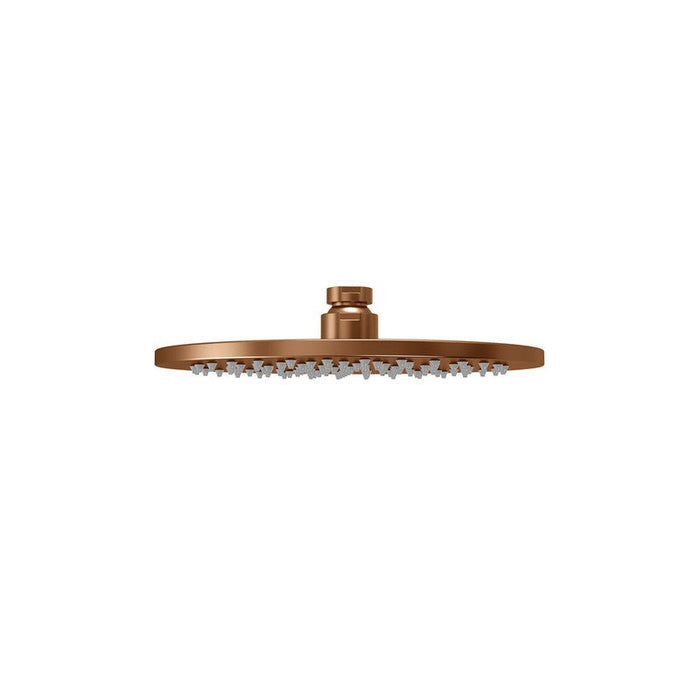 Meir Round Shower Rose 200mm - Lustre Bronze-MH04N-PVDBZ-blue-leaf-bathware