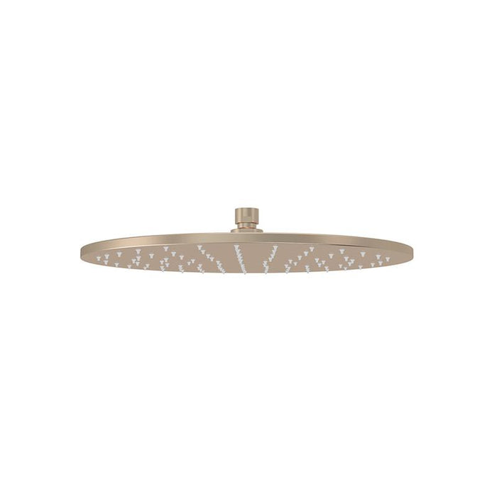 Meir Round Shower Rose 300mm - Champagne-blue-leaf-bathware