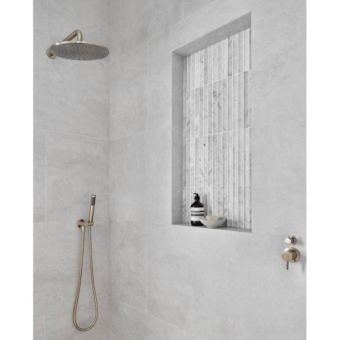 Meir Round Shower Rose 300mm - PVD Brushed Nickel-blue-leaf-bathware