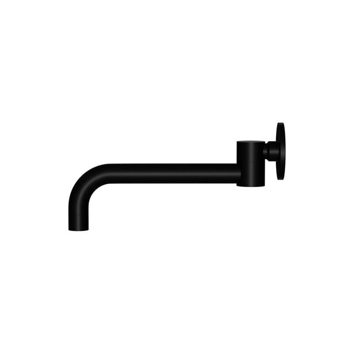 Meir Round Swivel Wall Spout - Matte Black-blue-leaf-bathware