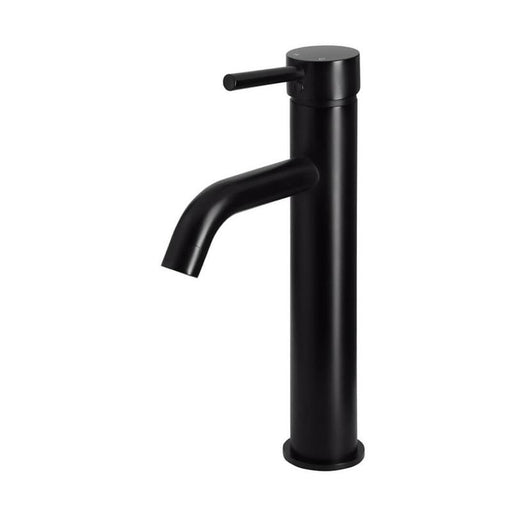 Meir Round Tall Basin Mixer Curved - Matte Black-blue-leaf-bathware