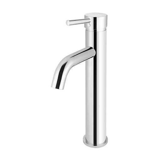 Meir Round Tall Basin Mixer Curved Spout - Chrome-MB04-R3-C-blue-leaf-bathware