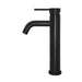 Meir Round Tall Basin Mixer Curved Spout - Matte Black-MB04-R3-blue-leaf-bathware