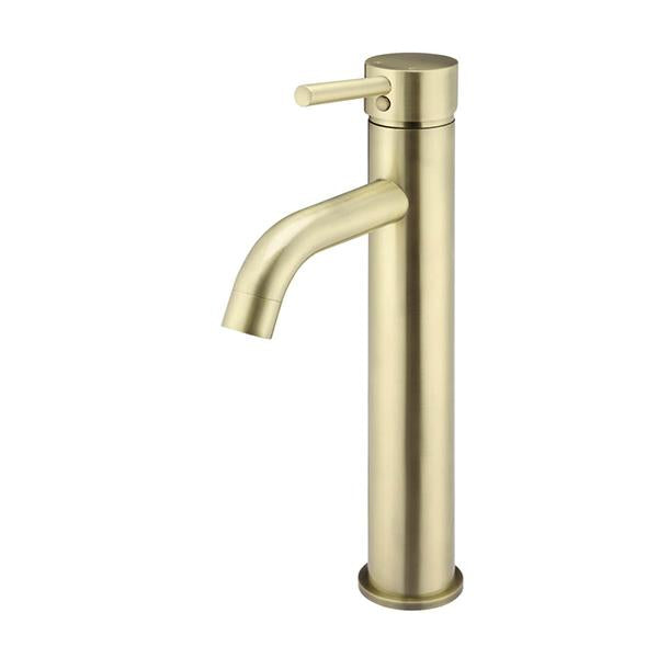 Meir Round Tall Basin Mixer Curved Spout - Tiger Bronze-MB04-R3-PVDBB-blue-leaf-bathware