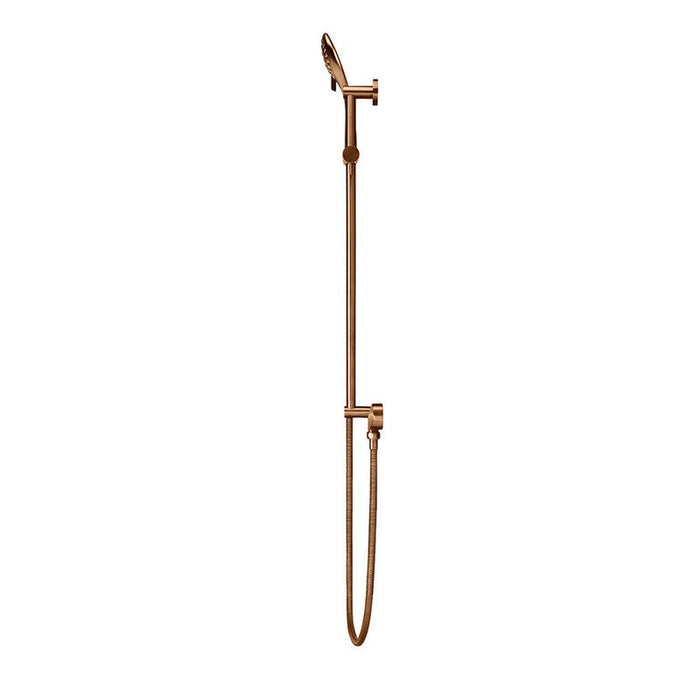 Meir Round Three Function Hand Shower On Rail Column - Lustre Bronze-MZ0402-PVDBZ-blue-leaf-bathware