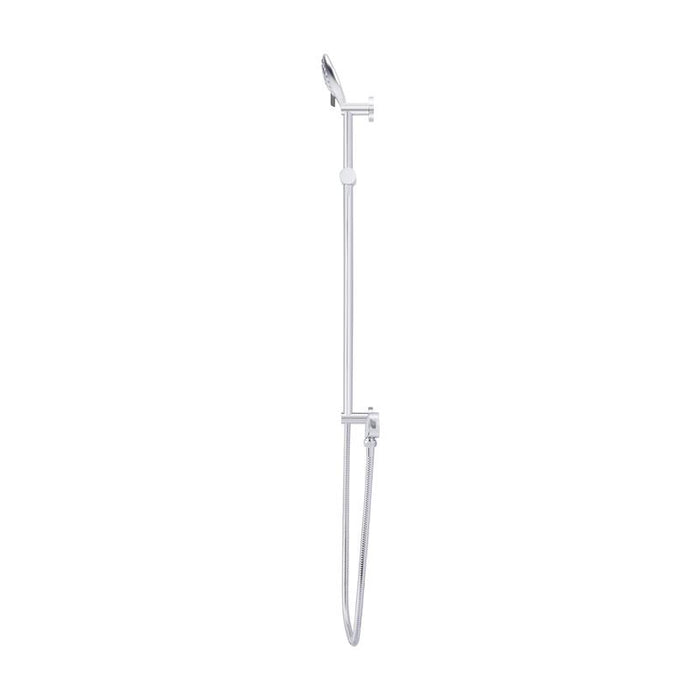 Meir Round Three Function Hand Shower on Rail Column - Polished Chrome-blue-leaf-bathware