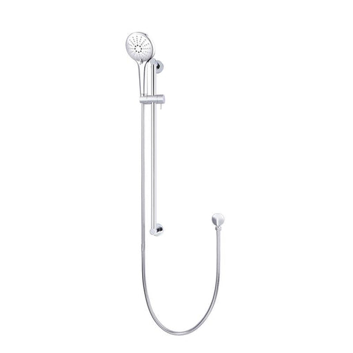 Meir Round Three Function Hand Shower on Rail Column - Polished Chrome-blue-leaf-bathware