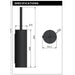 Meir Round Toilet Brush & Holder - Lustre Bronze-blue-leaf-bathware