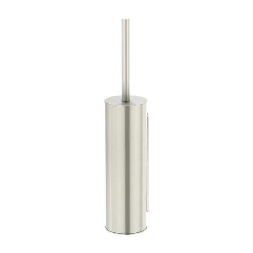 Meir Round Toilet Brush & Holder - PVD Brushed Nickel-blue-leaf-bathware