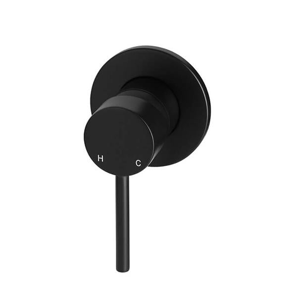 Meir Round Wall Mixer - Matte Black-MW03-blue-leaf-bathware