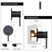 Meir Round Wall Mixer Paddle Handle Trim Kit (In-Wall Body Not Included) - Champagne-blue-leaf-bathware