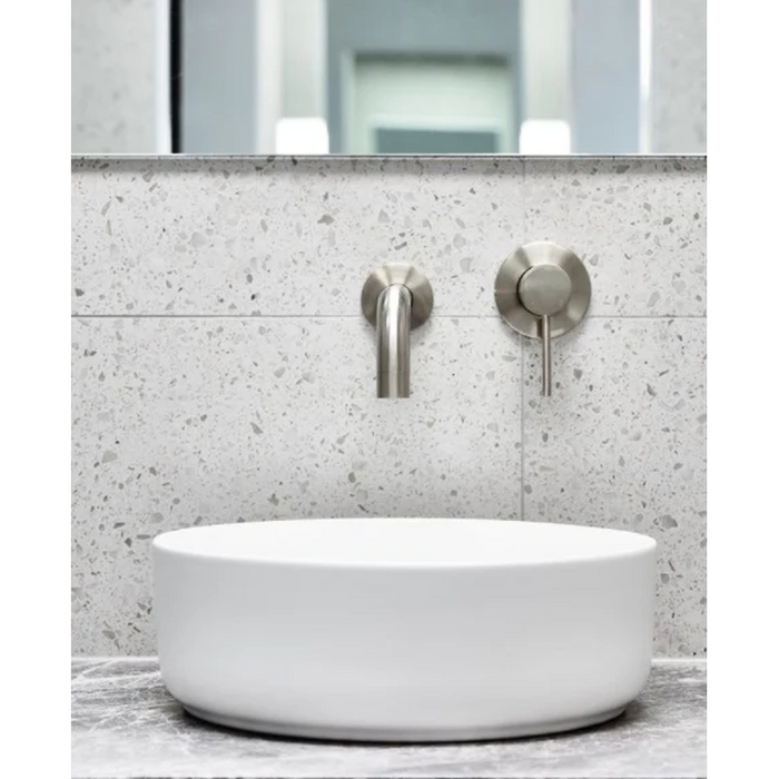 Meir Round Wall Mixer Paddle Handle Trim Kit (In-wall Body Not Included) - PVD Brushed Nickel-blue-leaf-bathware