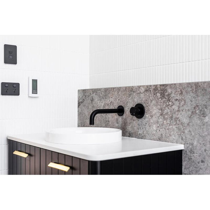 Meir Round Wall Mixer Pinless Handle Trim Kit (In-wall Body Not Included) - Matte Black-blue-leaf-bathware
