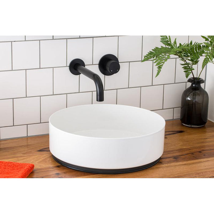 Meir Round Wall Mixer Pinless Handle Trim Kit (In-wall Body Not Included) - Matte Black-blue-leaf-bathware