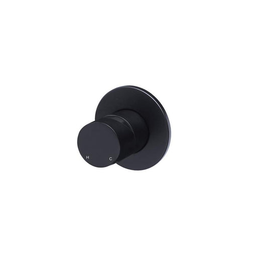 Meir Round Wall Mixer Pinless Handle Trim Kit (In-wall Body Not Included) - Matte Black-blue-leaf-bathware