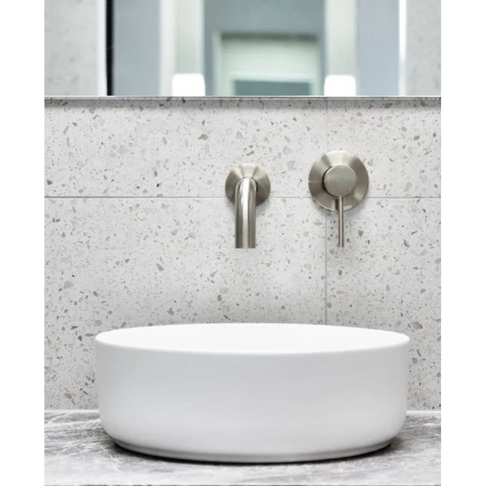 Meir Round Wall Mixer Pinless Handle Trim Kit (In-wall Body Not Included) - PVD Brushed Nickel-blue-leaf-bathware