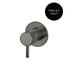 Meir Round Wall Mixer Short Pin Trim Kit Only - Shadow Gunmetal-MW03S-FIN-PVDGM-blue-leaf-bathware