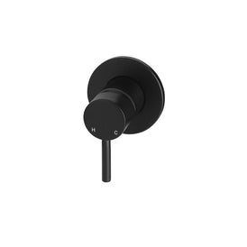 Meir Round Wall Mixer Short Pinâ€“lever Trim Kit (In-wall Body Not Included) - Matte Black-blue-leaf-bathware