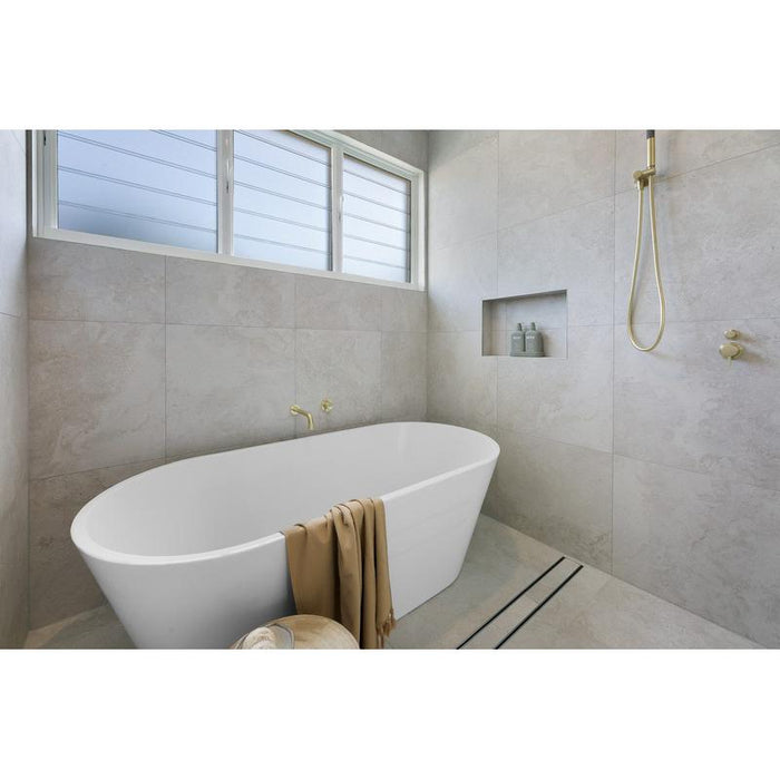 Meir Round Wall Mixer Short Pinâ€“lever Trim Kit (In-wall Body Not Included) - PVD Tiger Bronze-blue-leaf-bathware
