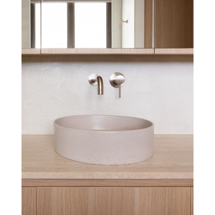 Meir Round Wall Mixer Trim Kit (In-wall Body Not Included) - Champagne-blue-leaf-bathware