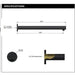 Meir Round Wall Shower Arm 400mm - Lustre Bronze-blue-leaf-bathware
