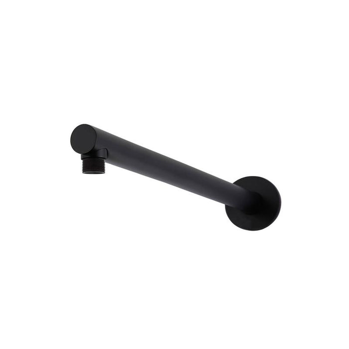 Meir Round Wall Shower Arm 400mm - Matte Black-blue-leaf-bathware