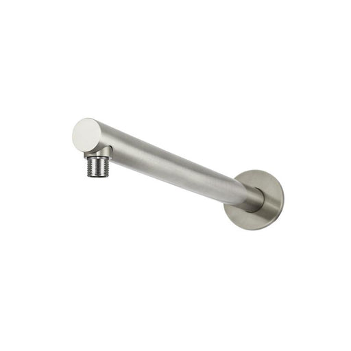 Meir Round Wall Shower Arm 400mm - PVD Brushed Nickel-blue-leaf-bathware