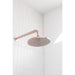 Meir Round Wall Shower Curved Arm 400mm - Champagne-blue-leaf-bathware