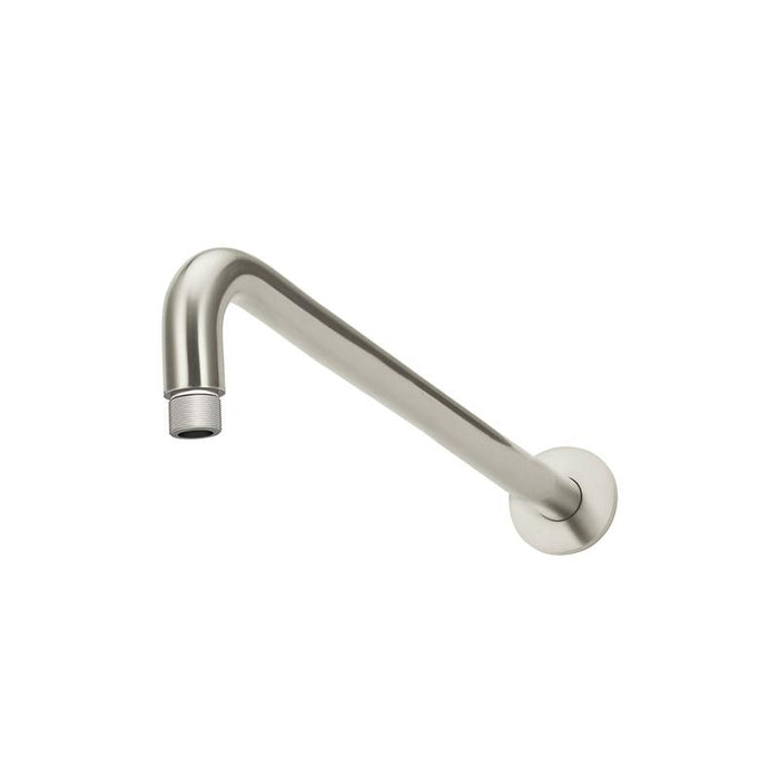 Meir Round Wall Shower Curved Arm 400mm - PVD Brushed Nickel-blue-leaf-bathware