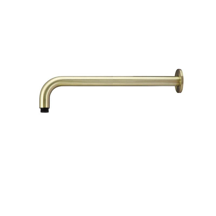 Meir Round Wall Shower Curved Arm 400mm - PVD Tiger Bronze-blue-leaf-bathware