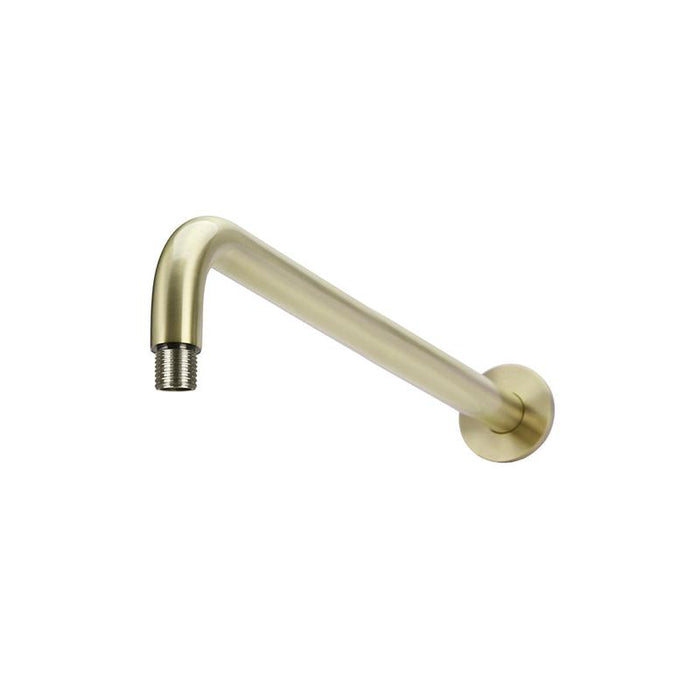 Meir Round Wall Shower Curved Arm 400mm - PVD Tiger Bronze-blue-leaf-bathware