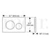 Meir Sigma 21 Dual Flush Plates For Geberit - Lustre Bronze-blue-leaf-bathware