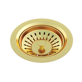 Meir Sink Strainer and Waste Plug Basket with Stopper - Tiger Bronze-blue-leaf-bathware