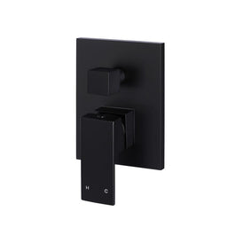 Meir Square Diverter Mixer - Matte Black-blue-leaf-bathware