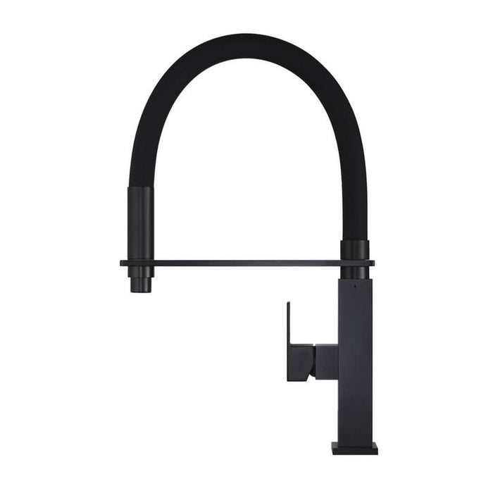 Meir Square Flexible Kitchen Mixer Tap - Matte Black-blue-leaf-bathware